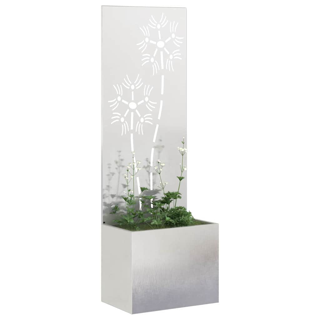 Schermo per privacy in giardino Floreale Argento 50 x 150 cm