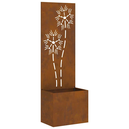 Schermo per privacy in giardino Floreale Ruggine 50 x 140 cm