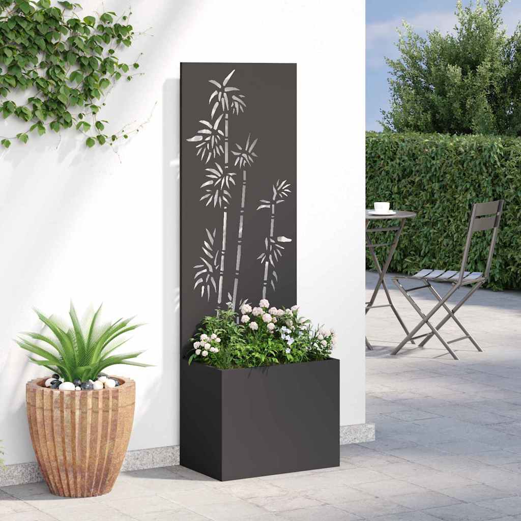 Schermo per privacy in giardino Floreale Nero 50 x 140 cm