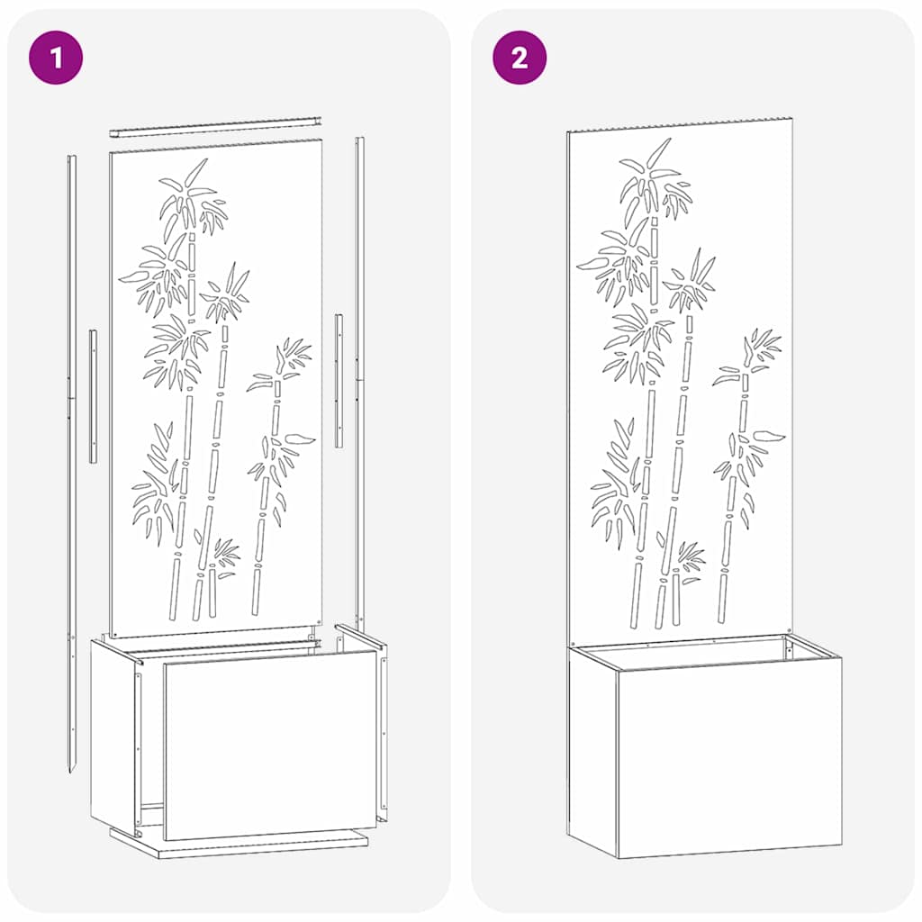 Schermo per privacy in giardino Floreale Bianco 50 x 150 cm