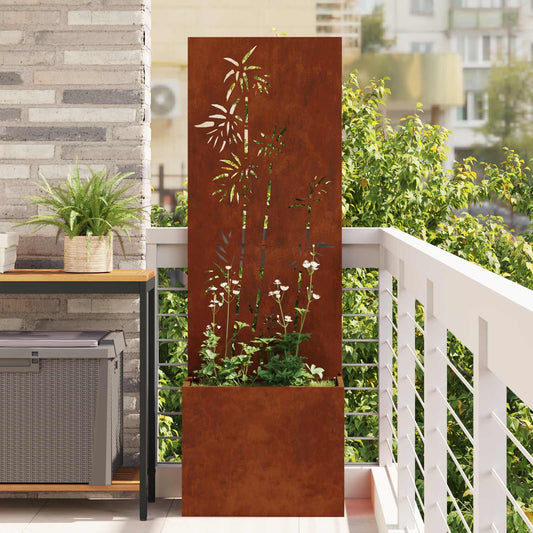 Schermo per privacy in giardino Floreale Ruggine 50 x 150 cm