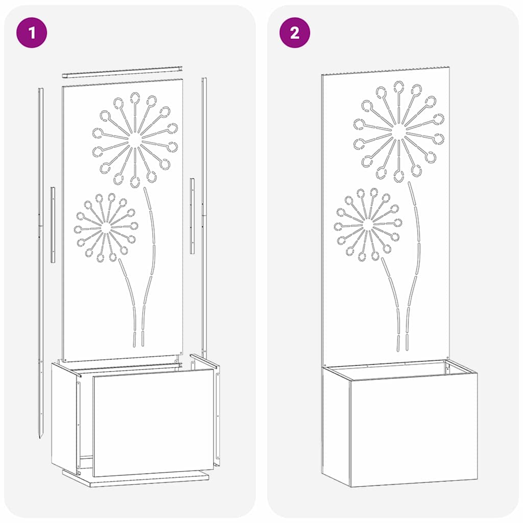Schermo per privacy in giardino Traforo Bianco 50 x 140 cm