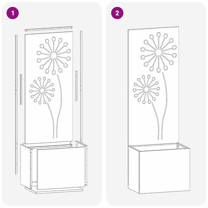 Schermo per privacy in giardino Traforo Antracite 50 x 140 cm