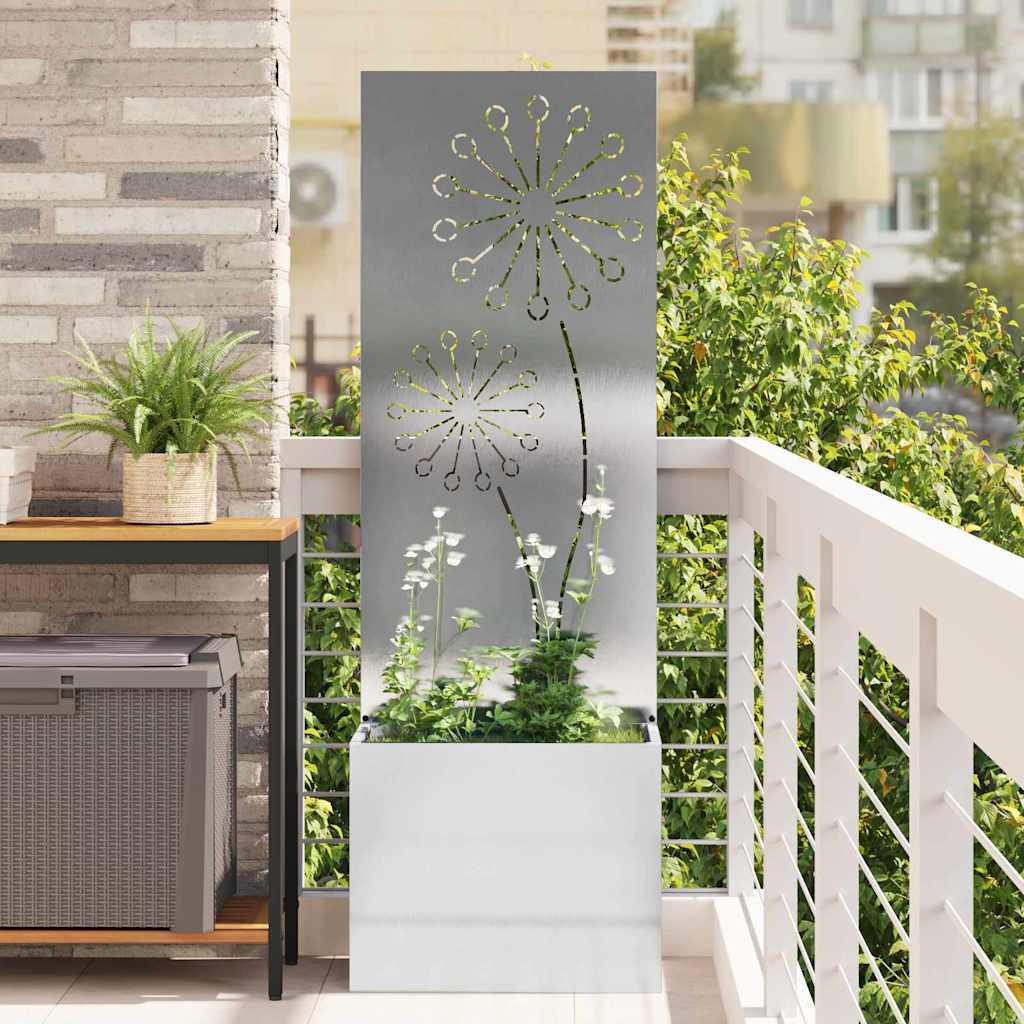 Schermo per privacy in giardino Traforo Argento 50 x 150 cm