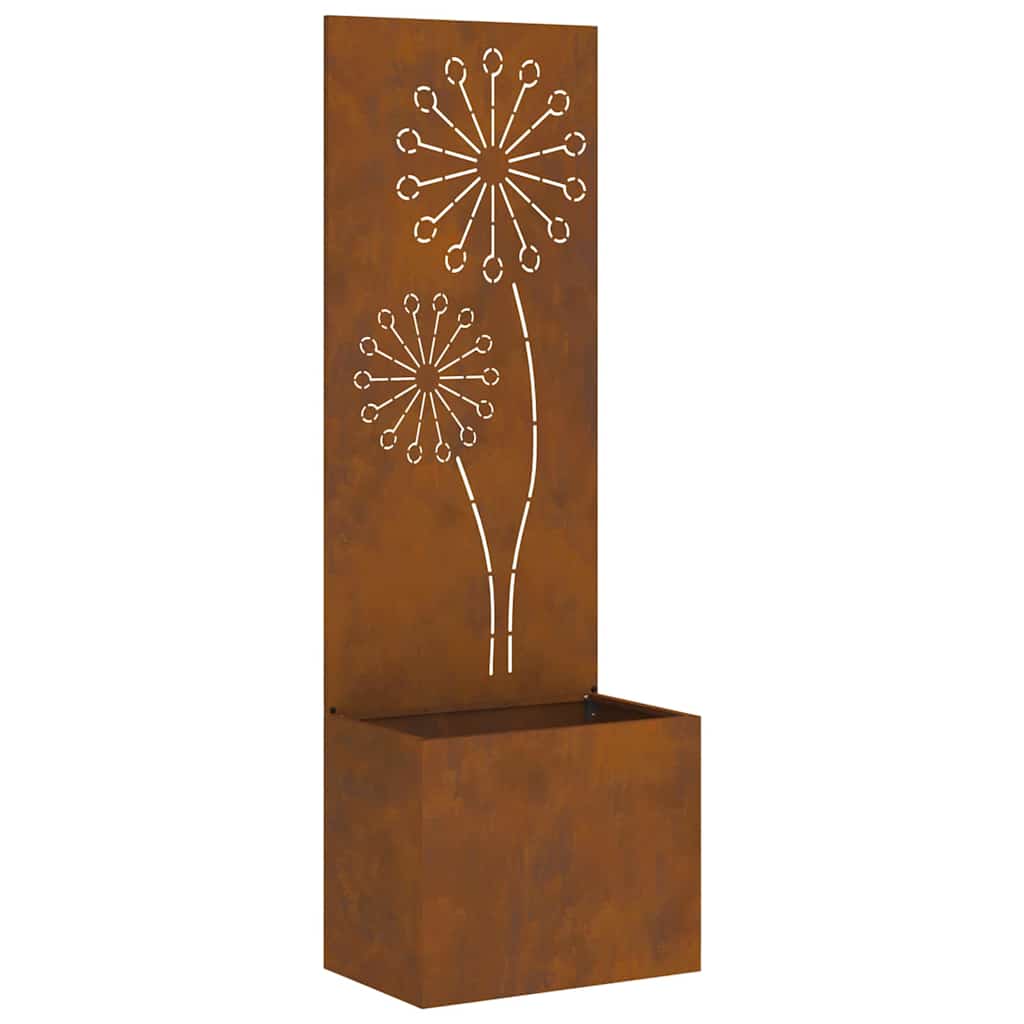 Schermo per privacy in giardino Traforo Ruggine 50 x 140 cm