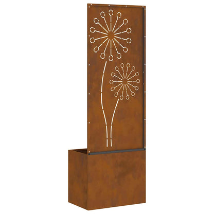 Schermo per privacy in giardino Traforo Ruggine 50 x 140 cm