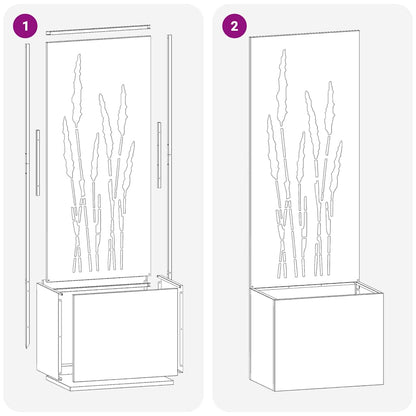 Schermo per privacy in giardino Traforo Bianco 50 x 140 cm