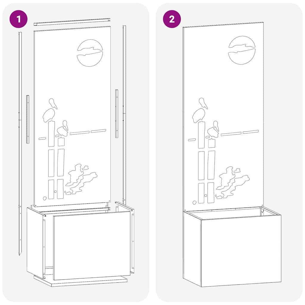 Schermo per privacy in giardino Traforo Antracite 50 x 140 cm