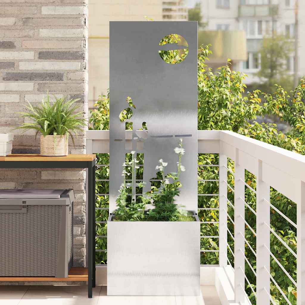 Schermo per privacy in giardino Traforo Argento 50 x 150 cm
