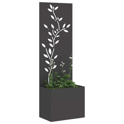 Schermo per privacy in giardino Floreale Nero 50 x 140 cm