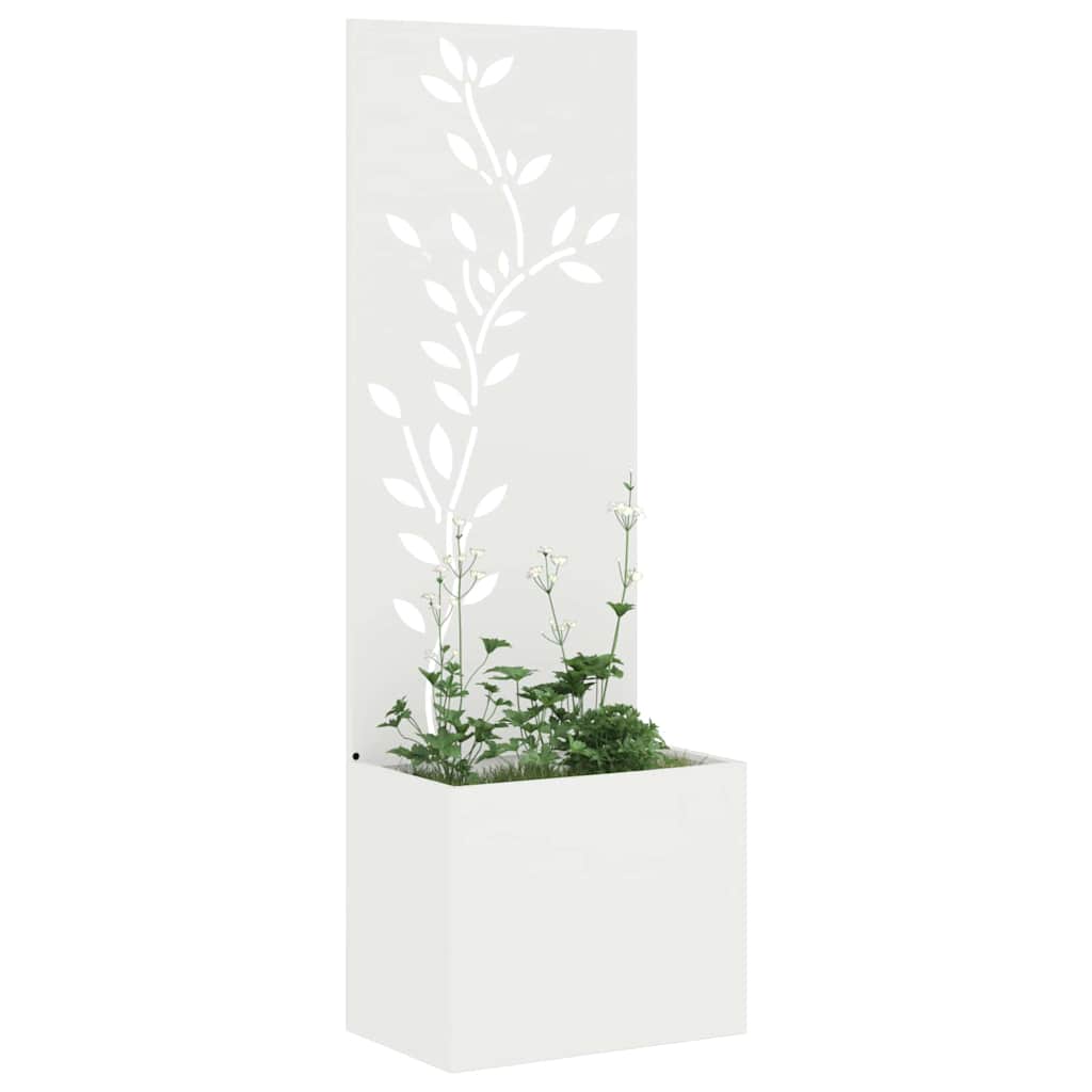 Schermo per privacy in giardino Floreale Bianco 50 x 140 cm