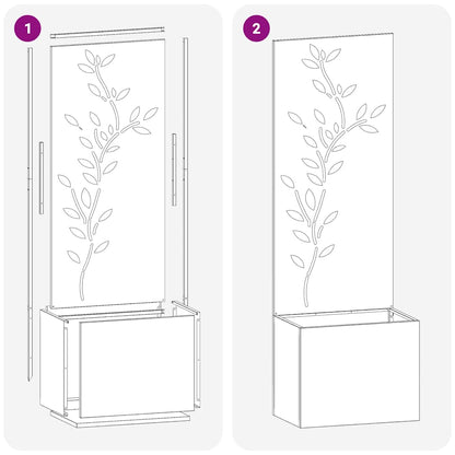 Schermo per privacy in giardino Floreale Antracite 50 x 140 cm