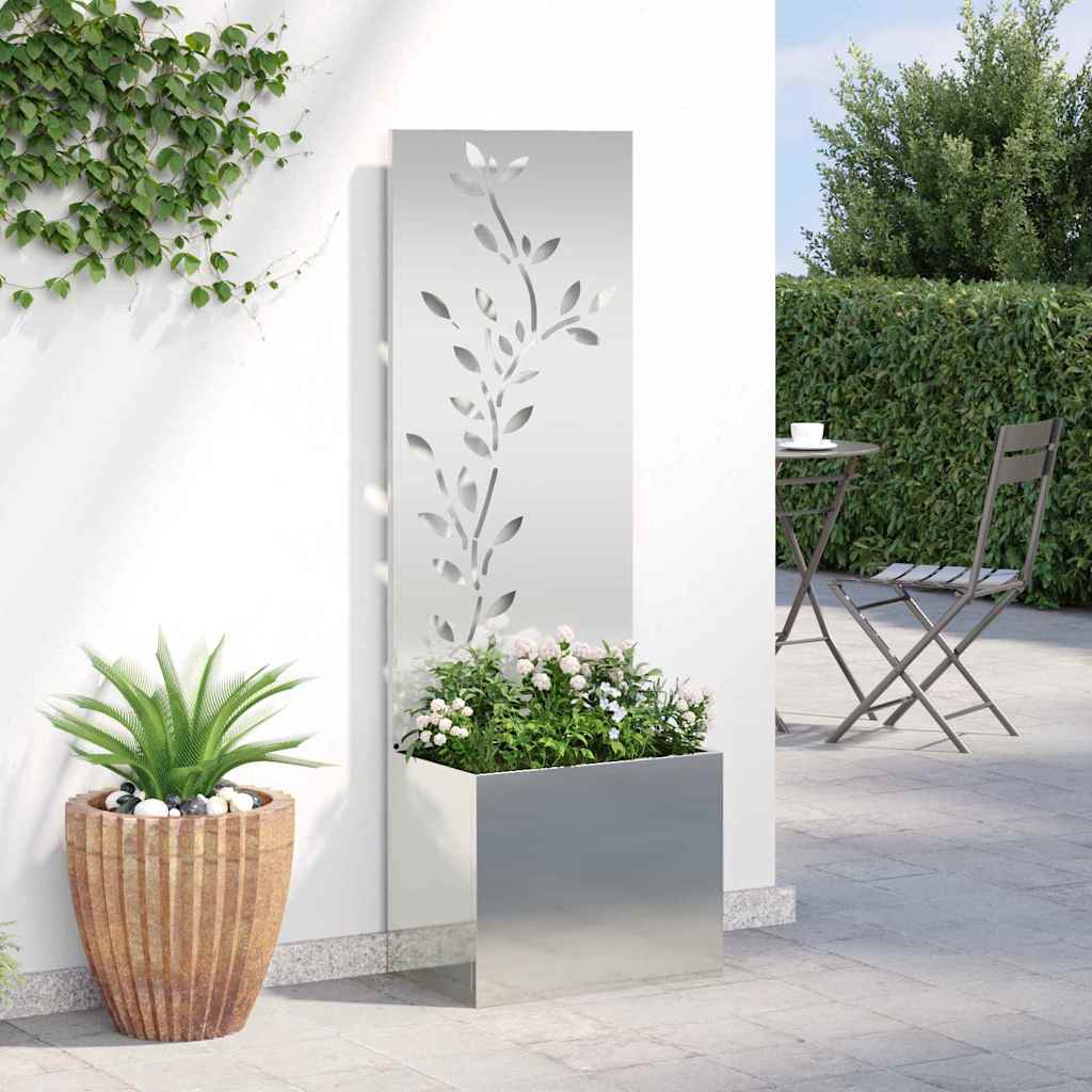 Schermo per privacy in giardino Floreale Argento 50 x 140 cm