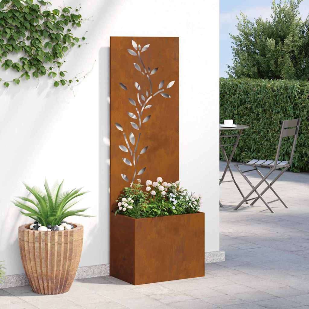 Schermo per privacy in giardino Floreale Ruggine 50 x 140 cm