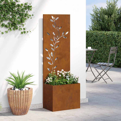 Schermo per privacy in giardino Floreale Ruggine 50 x 140 cm