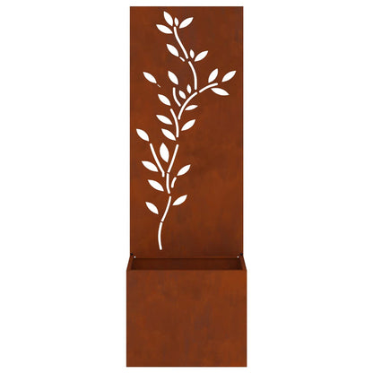 Schermo per privacy in giardino Floreale Ruggine 50 x 140 cm | homemem39