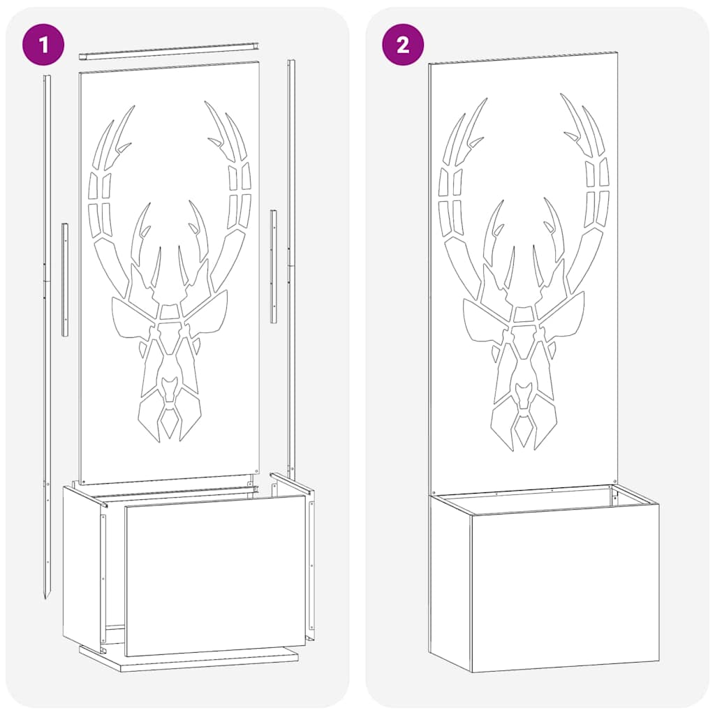 Schermo per privacy in giardino Stampa animale Nero 50 x 140 cm