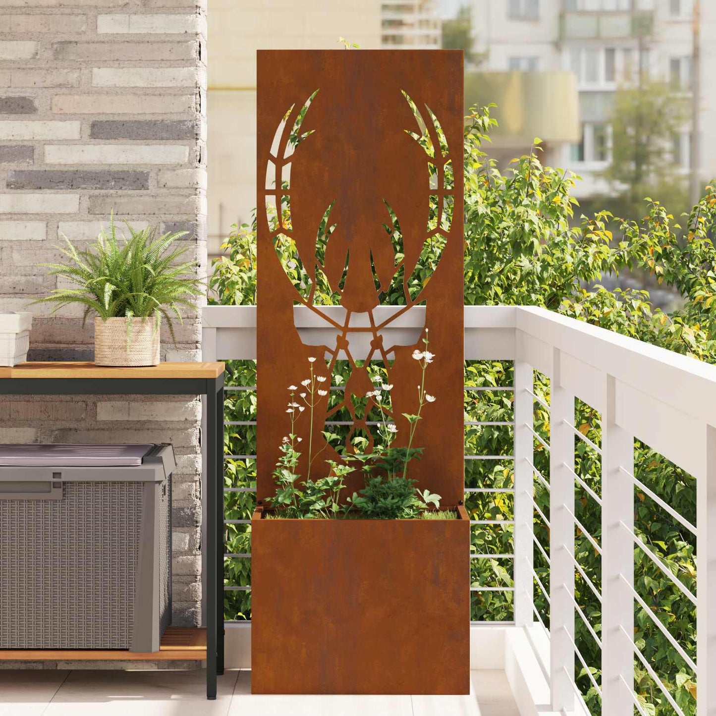 Schermo per privacy in giardino Ruggine 50 x 150 cm