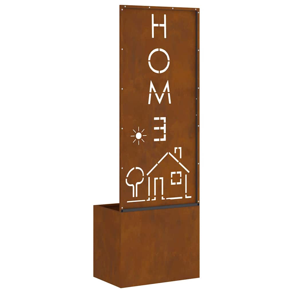 Schermo per privacy in giardino Traforo Ruggine 50 x 140 cm