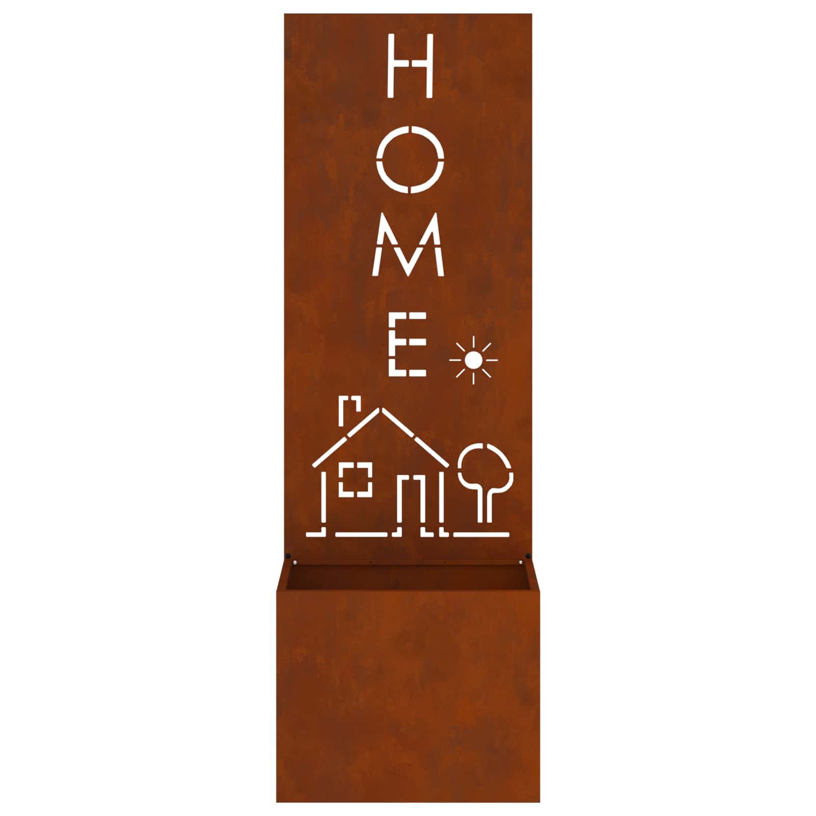 Schermo per privacy in giardino Traforo Ruggine 50 x 150 cm | homemem39