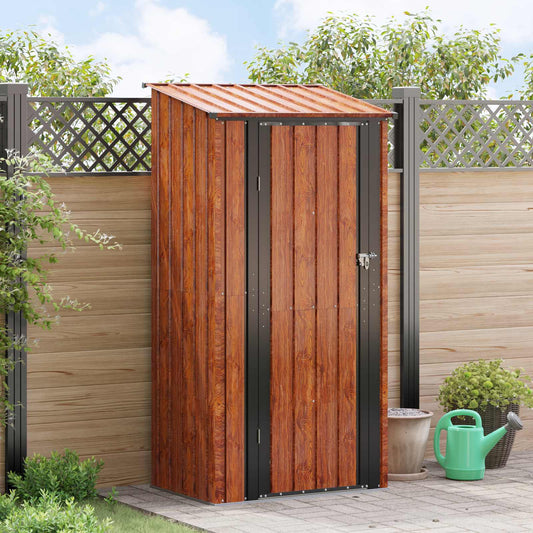 Casette da giardino Marrone 103 x 74 x 200 cm Metallo | homemem39