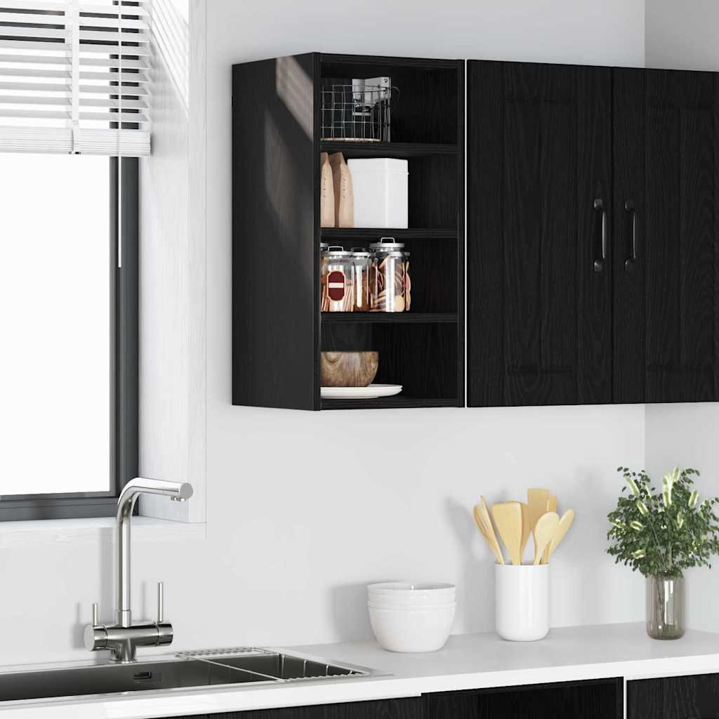 Armadio pensile Rovere nero 30 x 29,5 x 60 cm Legno multistrato