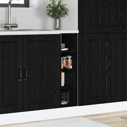 Base per Cucina con lo scaffale Rovere nero 20 x 44,5 x 81,5 cm