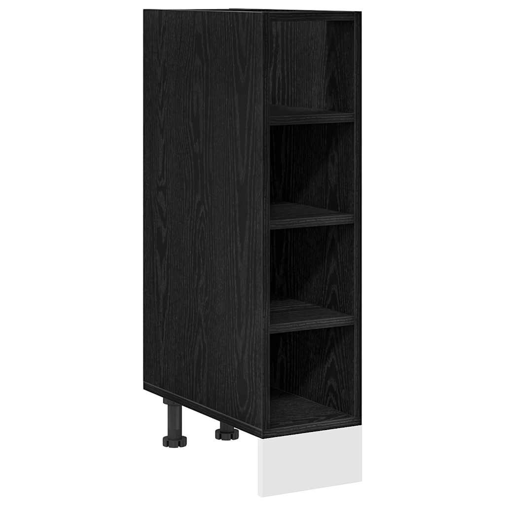 Base per Cucina con lo scaffale Rovere nero 20 x 44,5 x 81,5 cm | homemem39