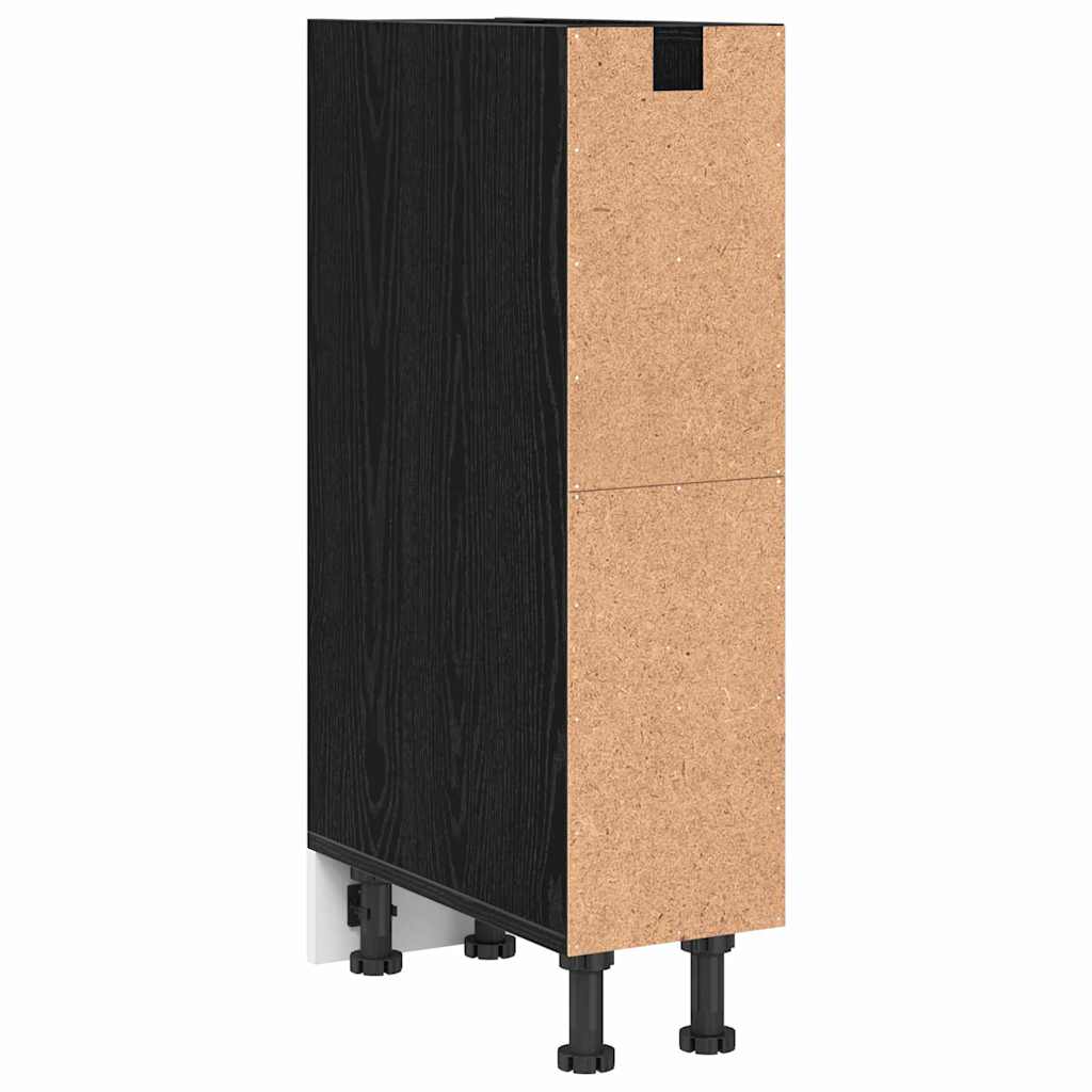 Base per Cucina con lo scaffale Rovere nero 20 x 44,5 x 81,5 cm | homemem39