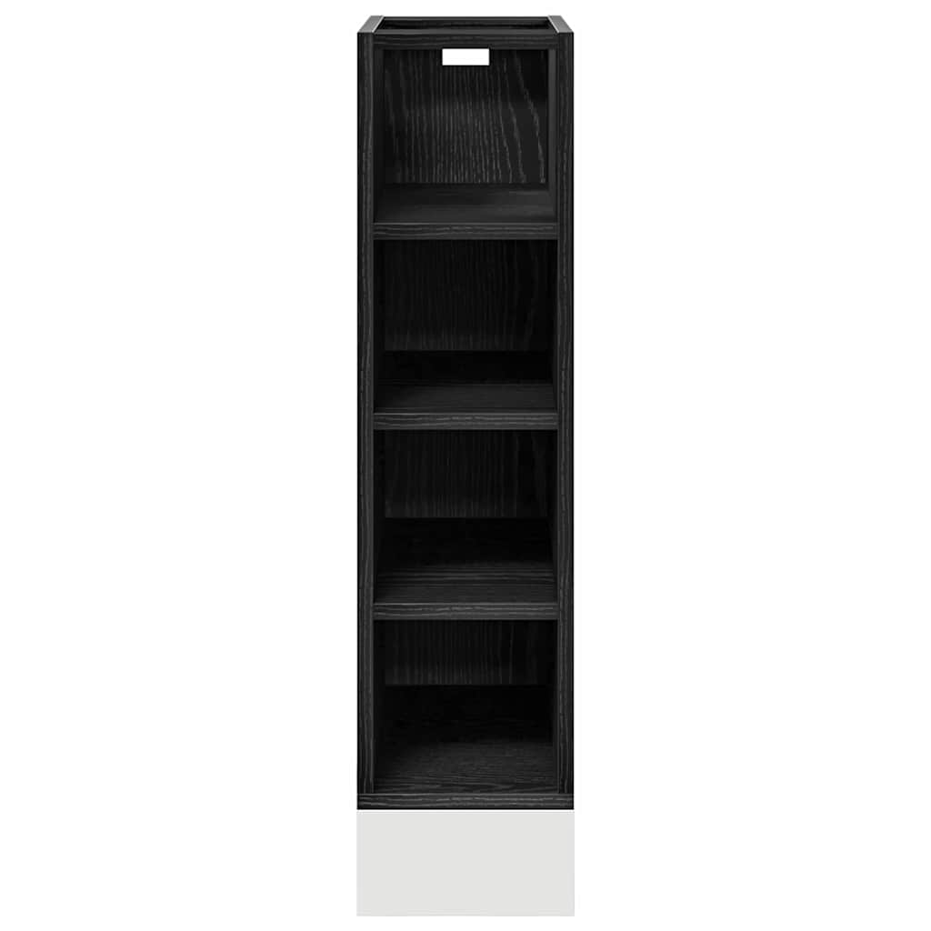 Base per Cucina con lo scaffale Rovere nero 20 x 44,5 x 81,5 cm | homemem39