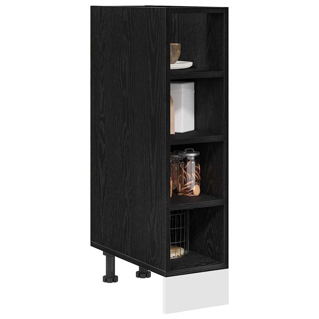 Base per Cucina con lo scaffale Rovere nero 20 x 44,5 x 81,5 cm | homemem39