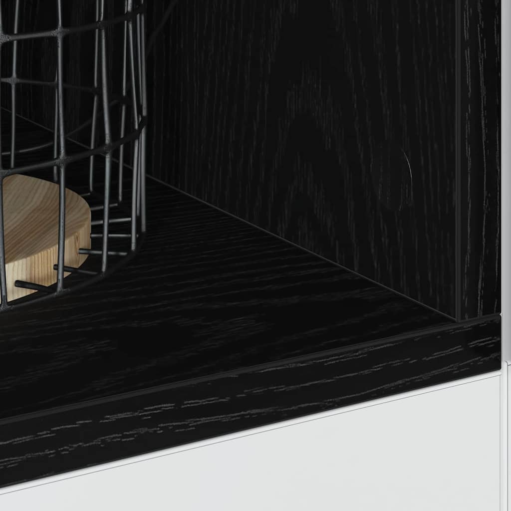Base per Cucina con lo scaffale Rovere nero 30 x 44,5 x 81,5 cm | homemem39