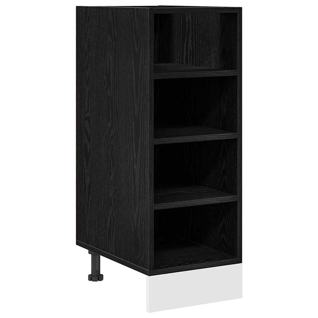 Base per Cucina con lo scaffale Rovere nero 30 x 44,5 x 81,5 cm | homemem39