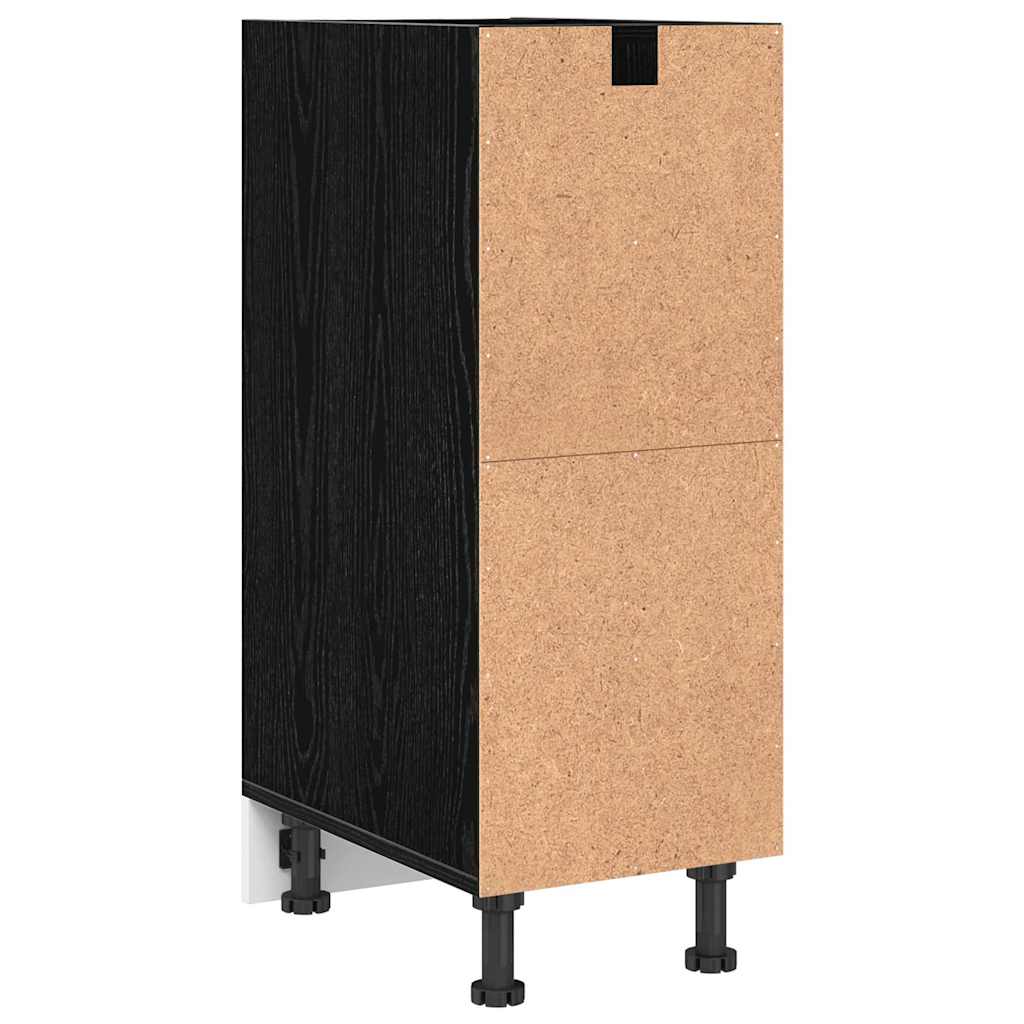 Base per Cucina con lo scaffale Rovere nero 30 x 44,5 x 81,5 cm | homemem39
