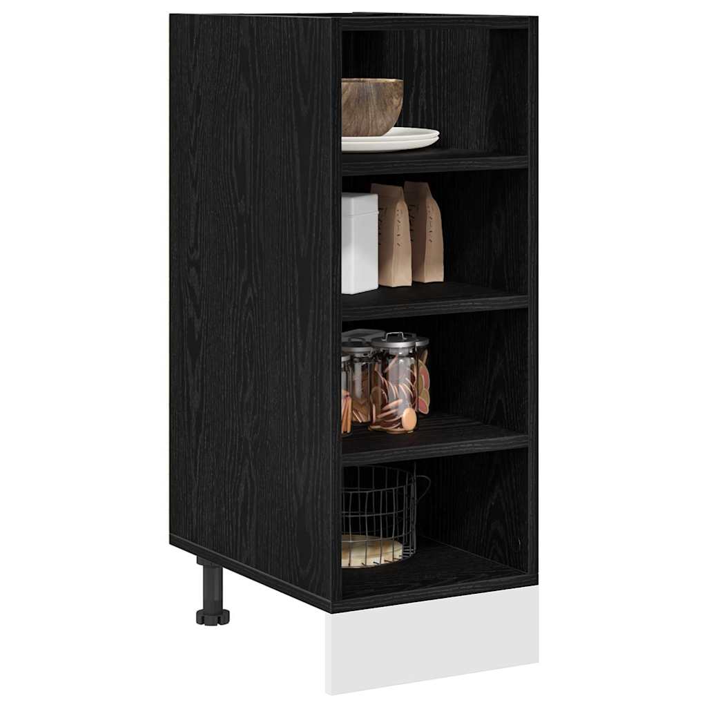 Base per Cucina con lo scaffale Rovere nero 30 x 44,5 x 81,5 cm | homemem39