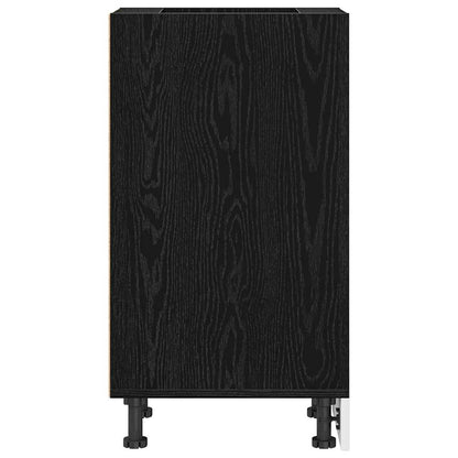 Base per Cucina con lo scaffale Rovere nero 30 x 44,5 x 81,5 cm
