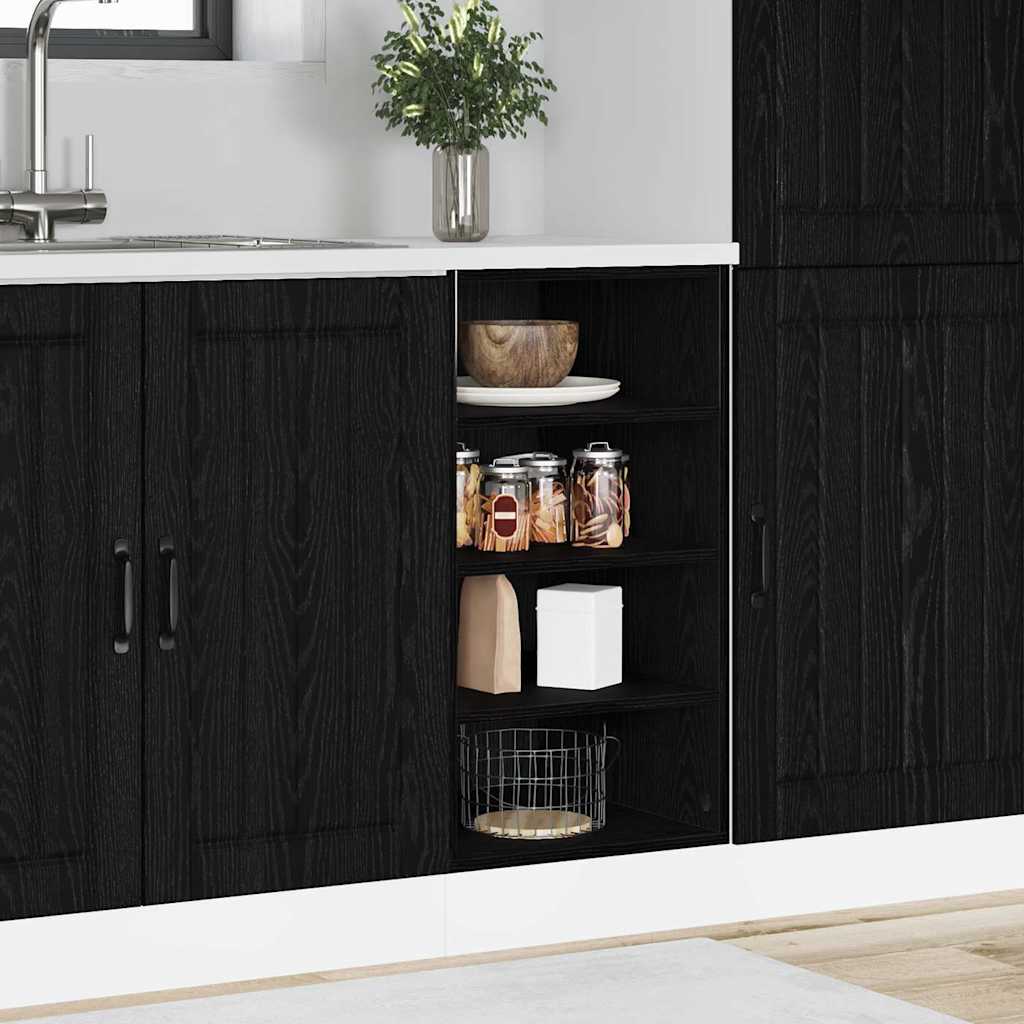 Base per Cucina con cassetto Rovere nero 40 x 44,5 x 81,5 cm