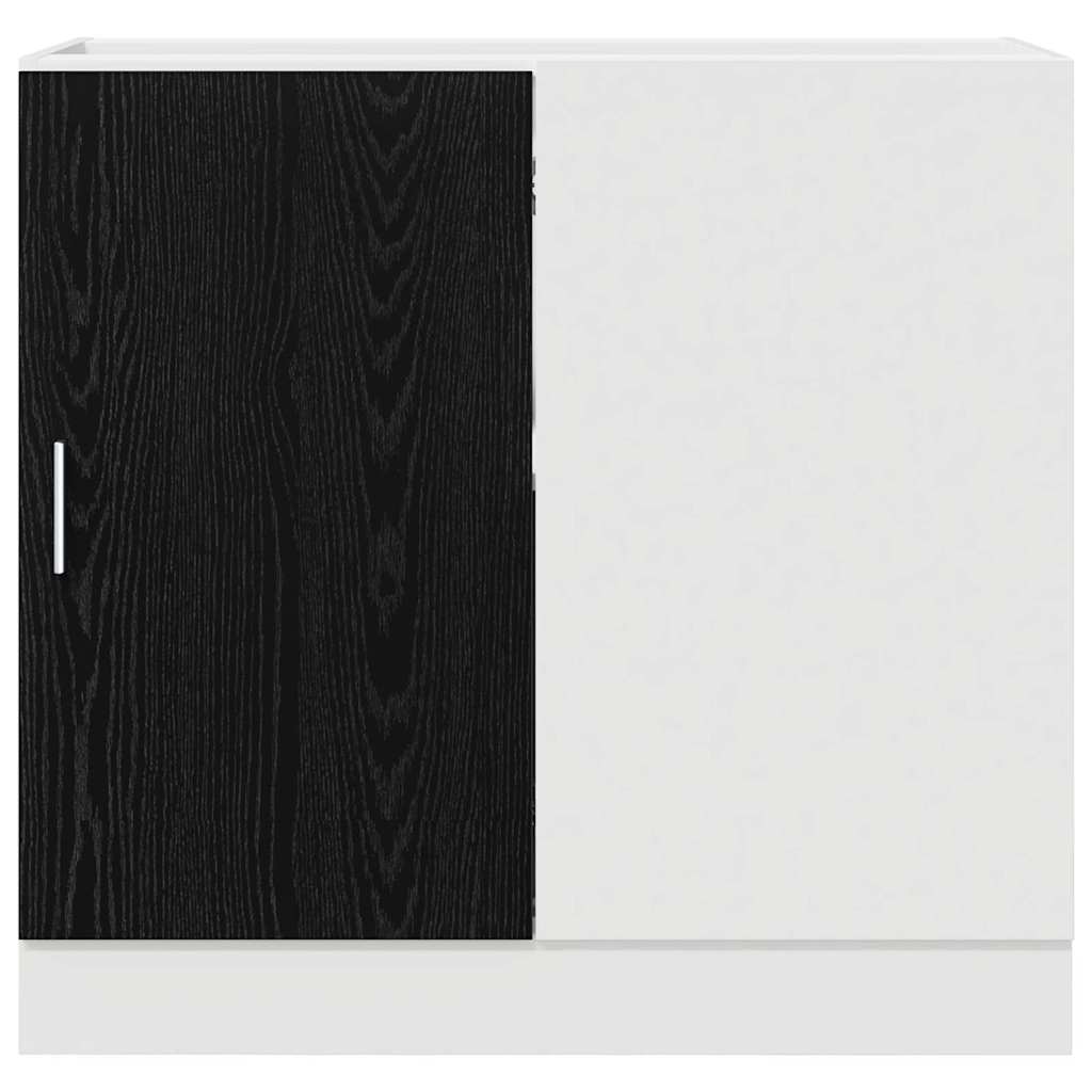 Mobile Base d'Angolo per Cucina Rovere nero 86 x 46 x 81,5 cm | homemem39