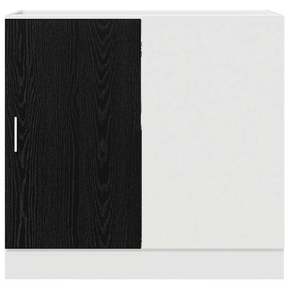 Mobile Base d'Angolo per Cucina Rovere nero 86 x 46 x 81,5 cm | homemem39