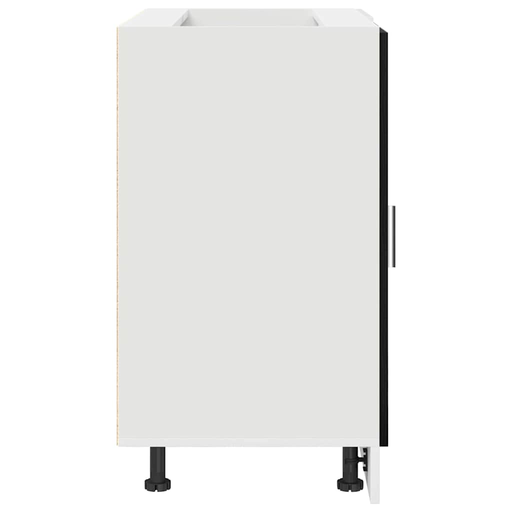 Mobile Base d'Angolo per Cucina Rovere nero 86 x 46 x 81,5 cm | homemem39