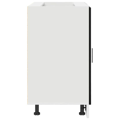 Mobile Base d'Angolo per Cucina Rovere nero 86 x 46 x 81,5 cm