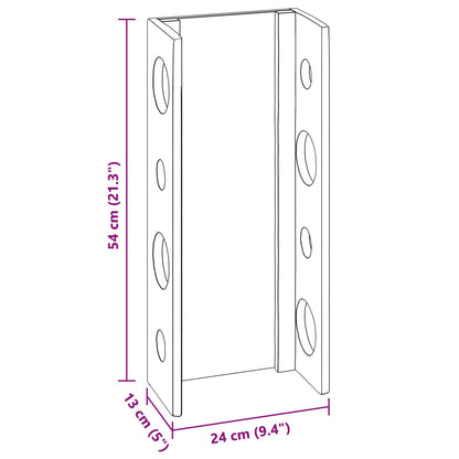 Scaffale Marrone 24 x 13 x 54 cm Legno di Mogano Massello