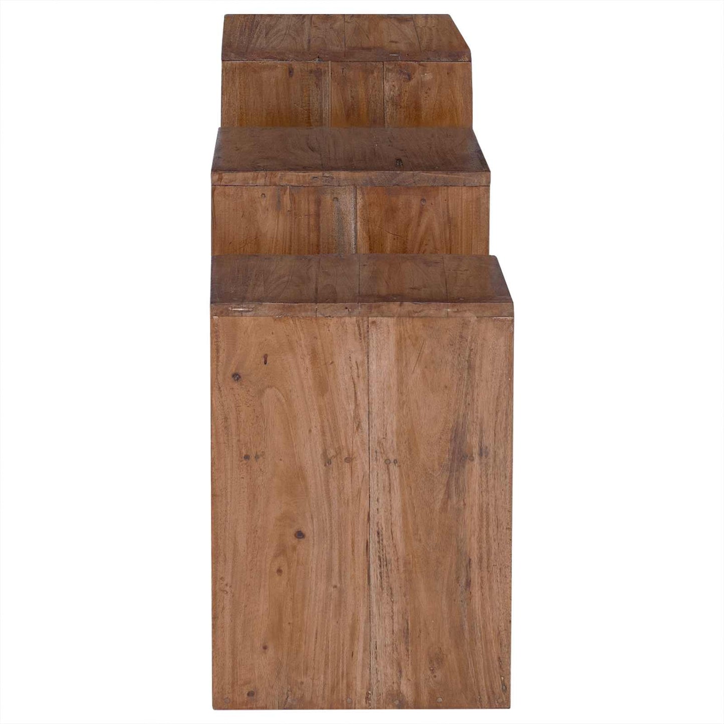 Tavolo Accent 3 pcs Marrone Legno di Mogano Massello | homemem39