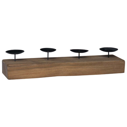Candelabro Naturale 50 x 15 x 10 cm Legno massello di teak