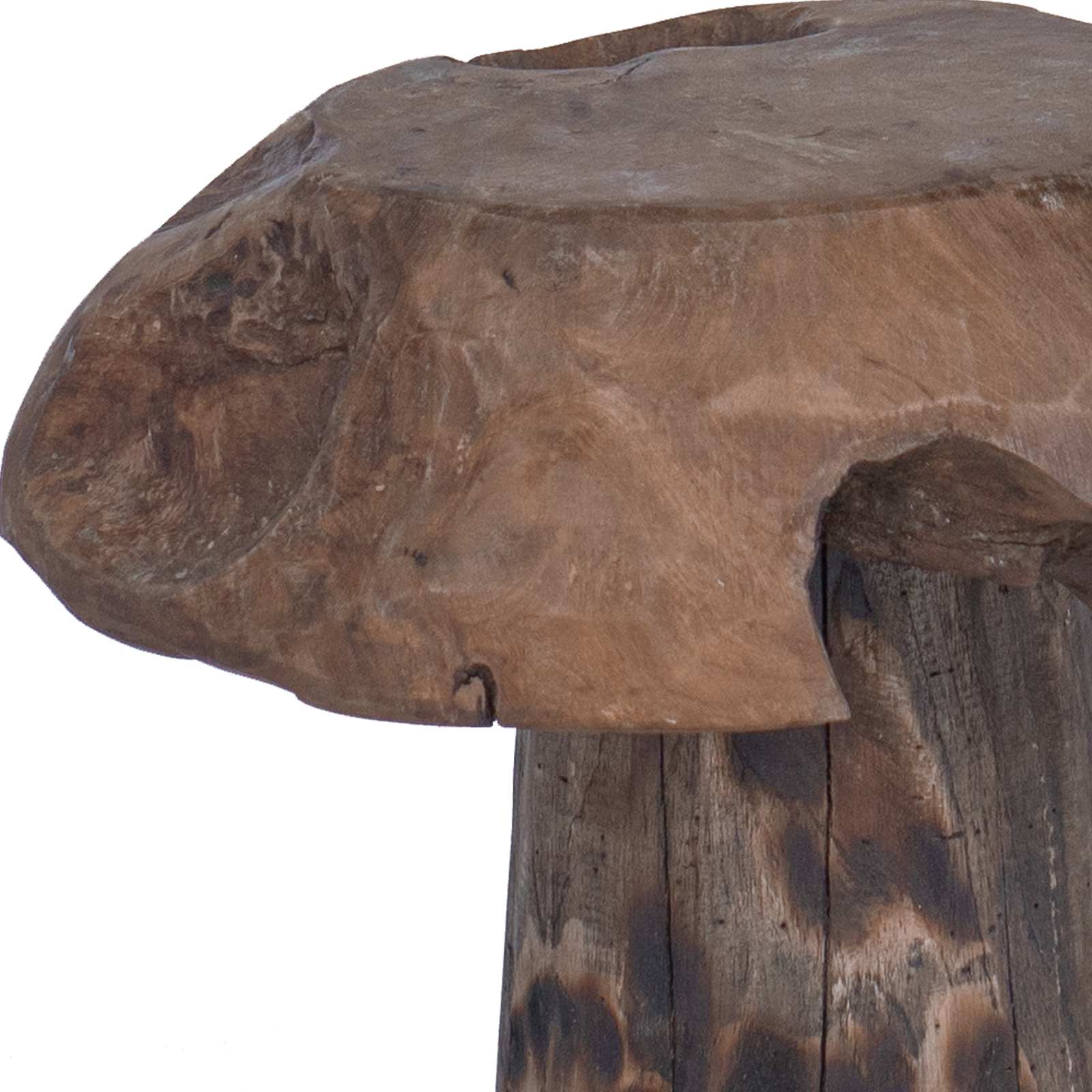 Pouf Naturale 35 x 35 x 35 cm Legno di teak solido | homemem39