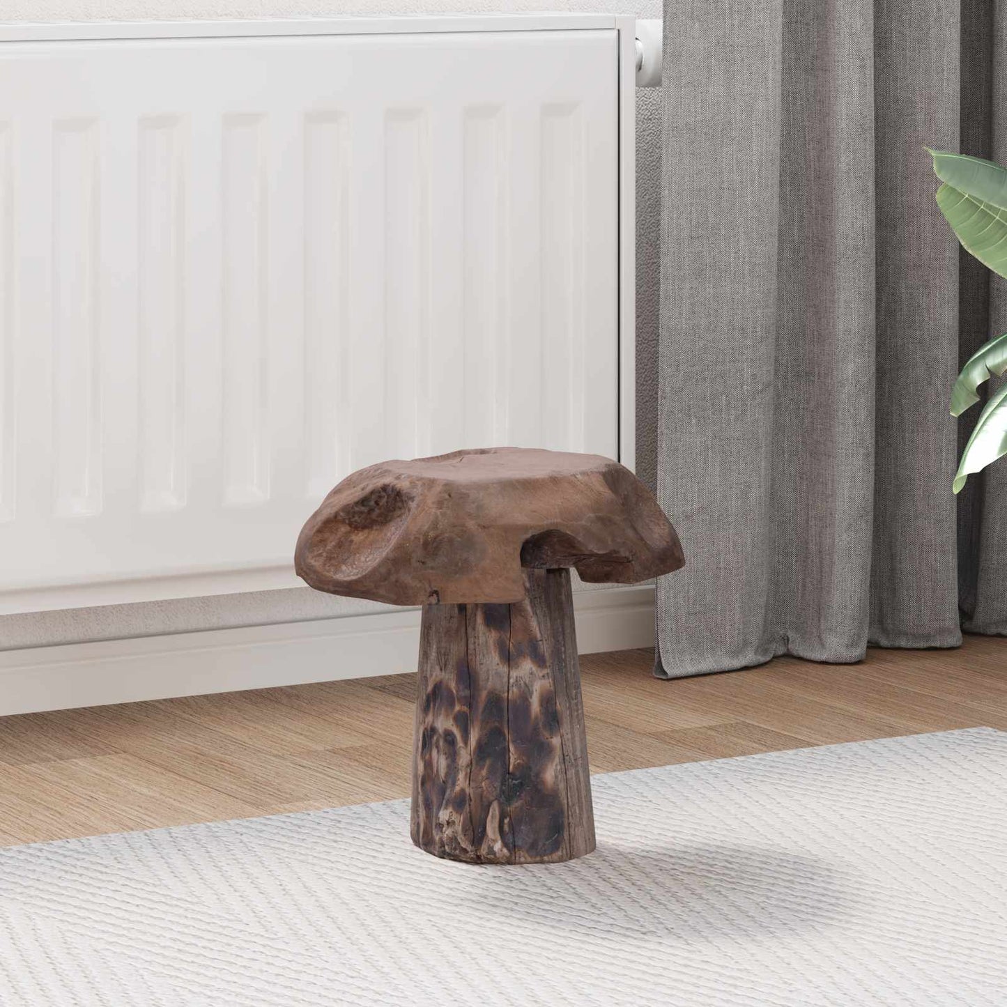 Pouf Naturale 35 x 35 x 35 cm Legno di teak solido | homemem39