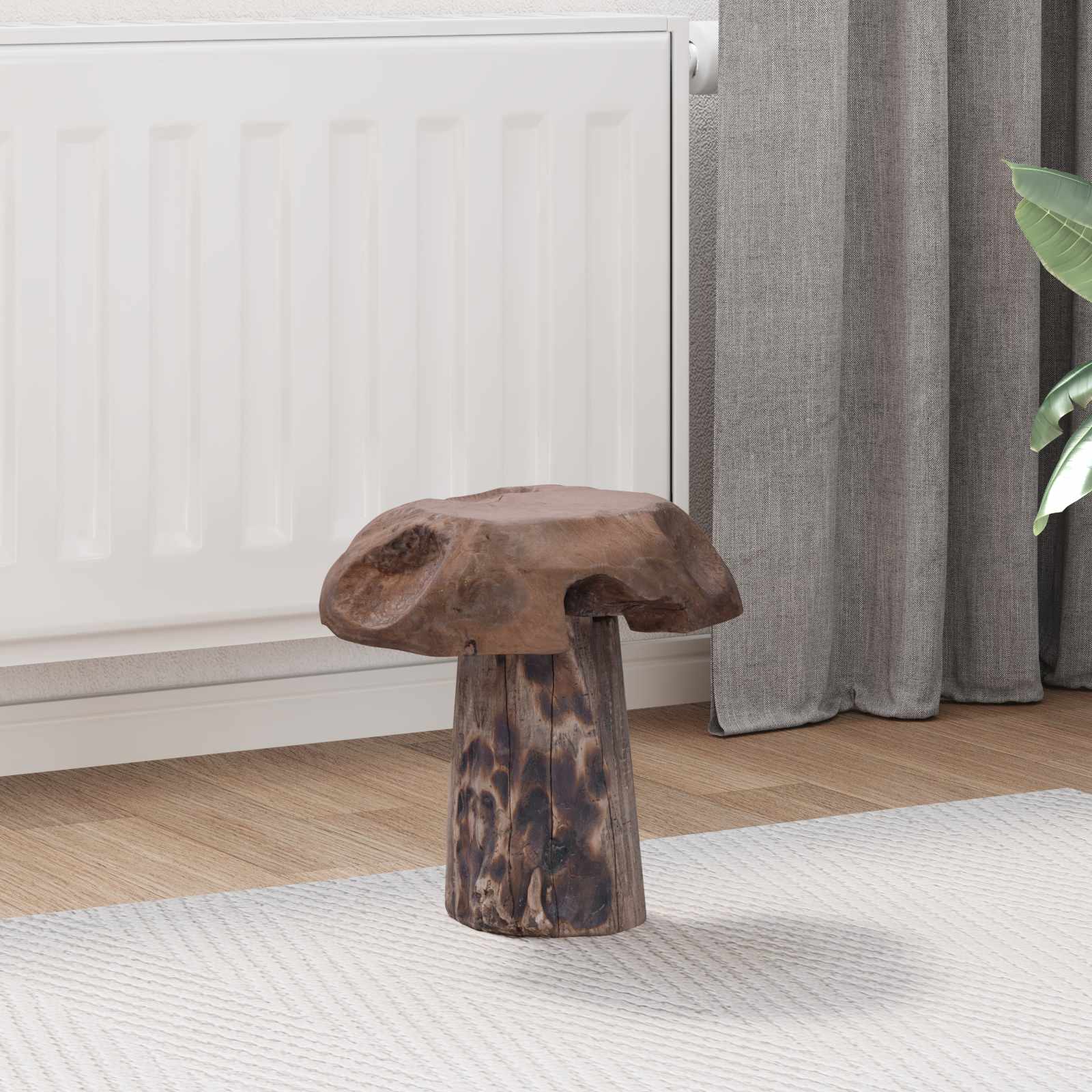 Pouf Naturale 35 x 35 x 35 cm Legno di teak solido | homemem39