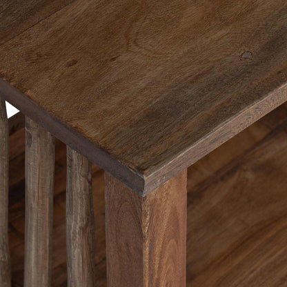 Comodino Marrone 30 x 30 x 47 cm Legno Recuperato Massello | homemem39