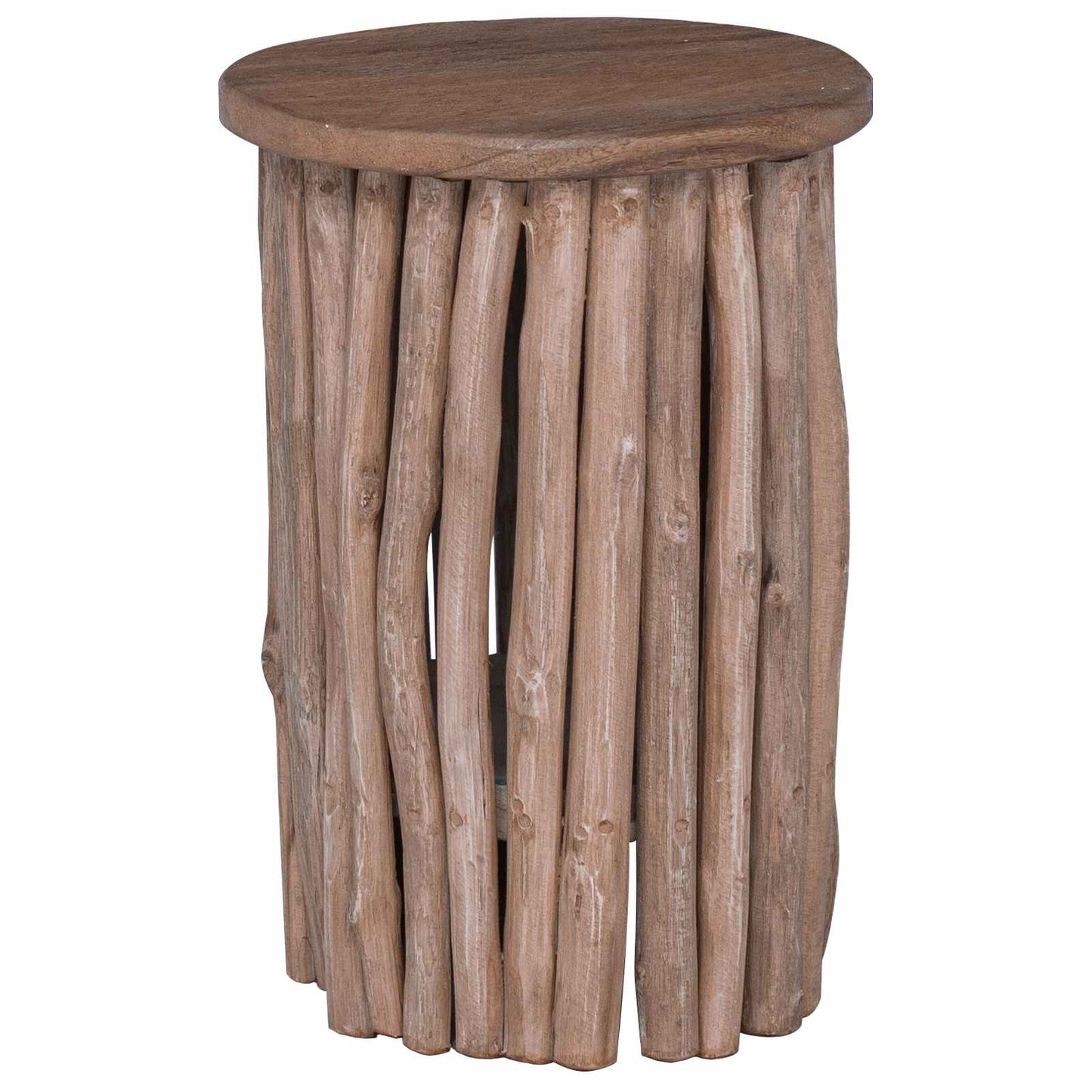 Pouf Naturale 30 x 30 x 45 cm Legno di teak solido