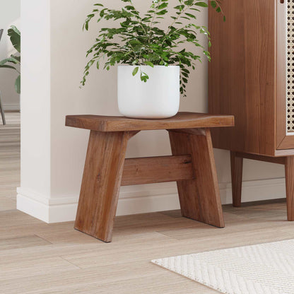 Pouf Naturale 40 x 25 x 31 cm Legno di Mogano | homemem39